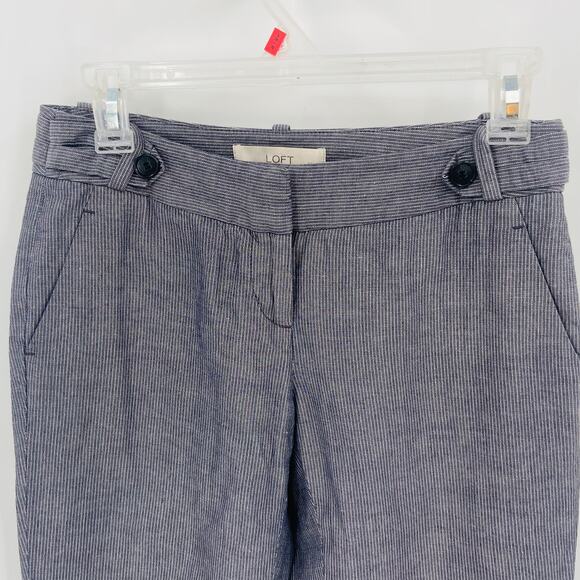 Ann Taylor Loft Petite Pin Stripped Pants - Picture 2 of 7